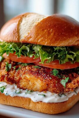 Cajun Crispy Chicken Sandwich mit Knoblauch-Aioli Rezept