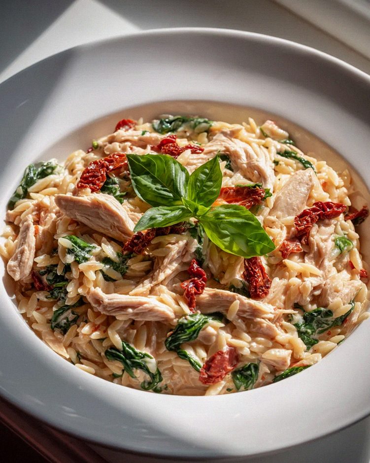 Cremiges Toskanisches Hähnchen Orzo Rezept: Schnell & Lecker!