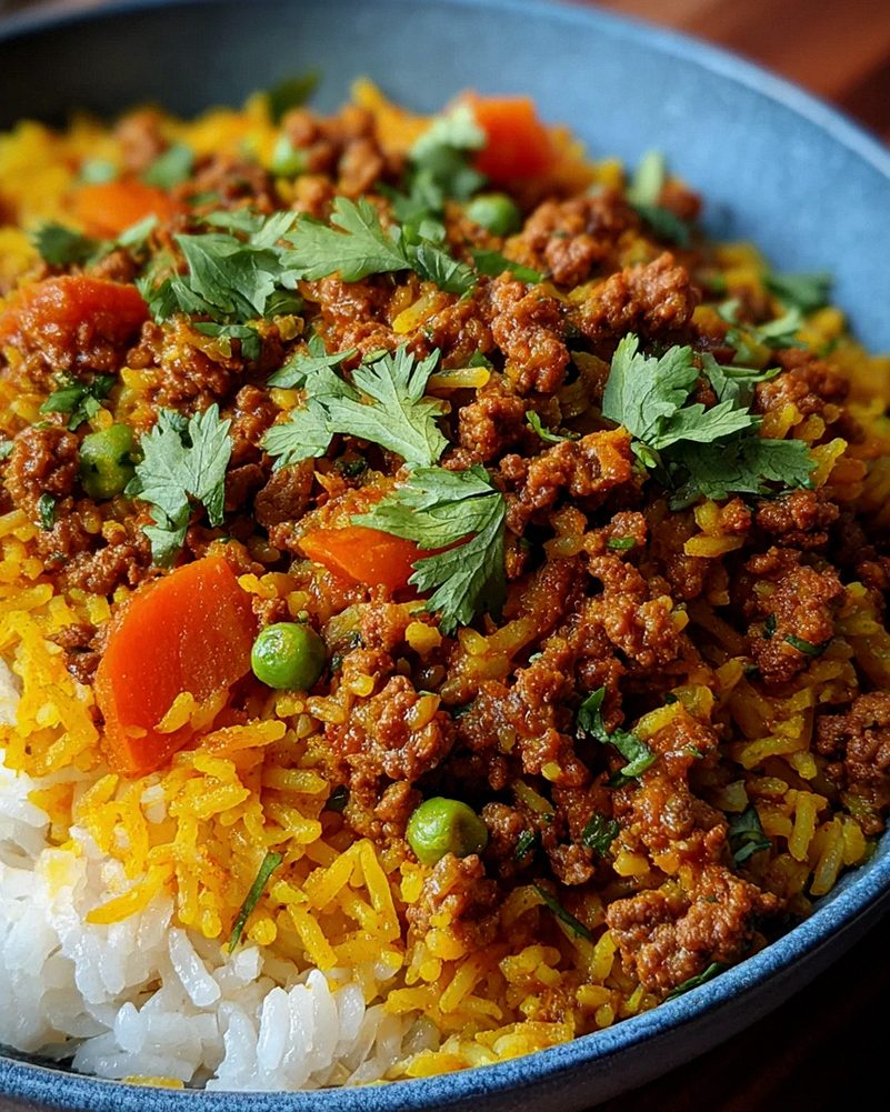 Curryreis mit Hackfleisch