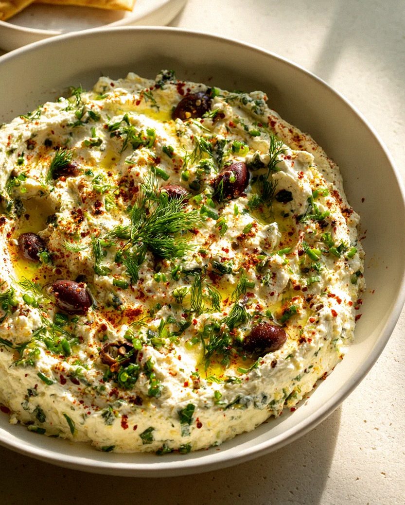 Der Beste Cremige Mediterrane Feta Dip – Oliven & Kräuter