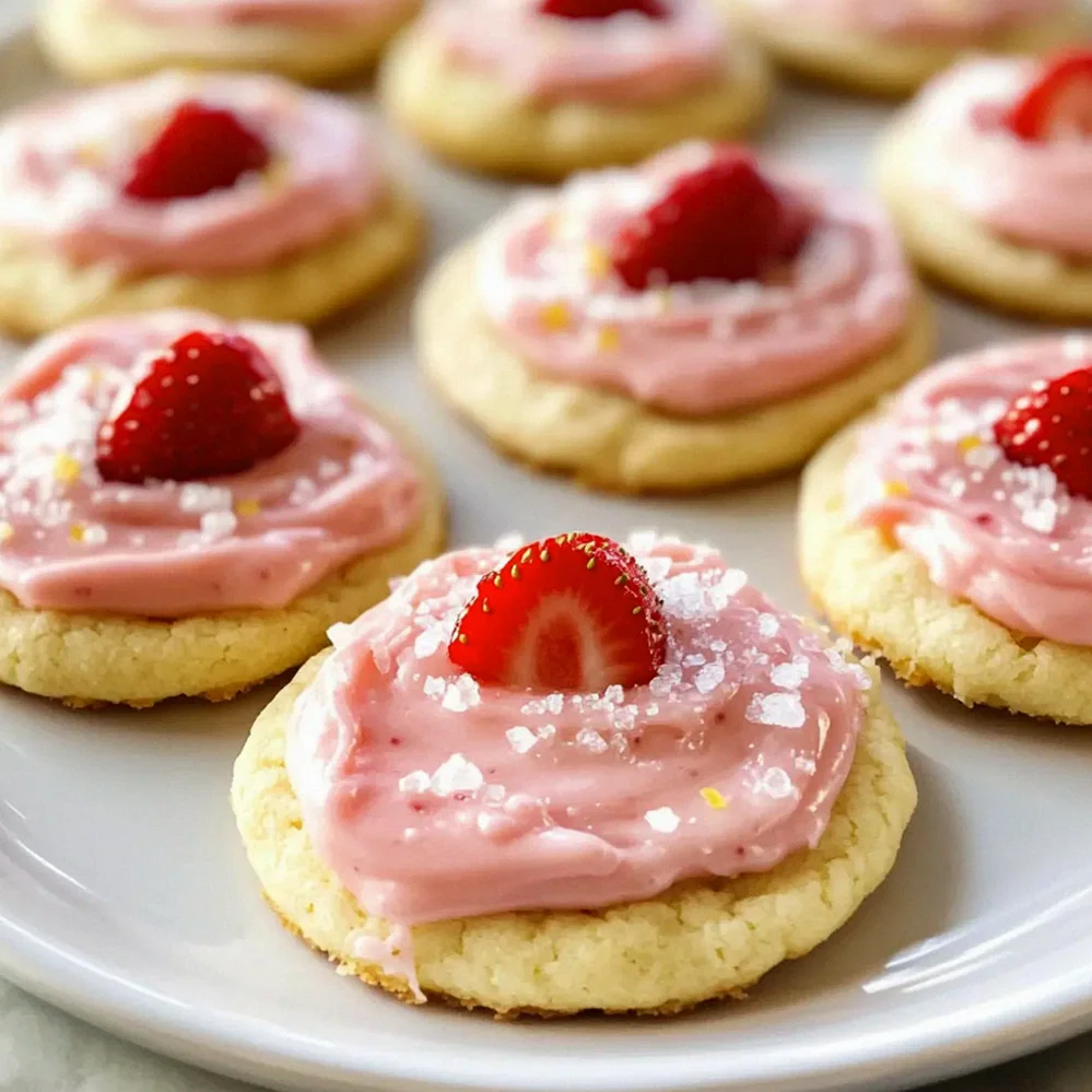 Erdbeer-Zitronen-Limonade-Zuckerplätzchen für den Sommer