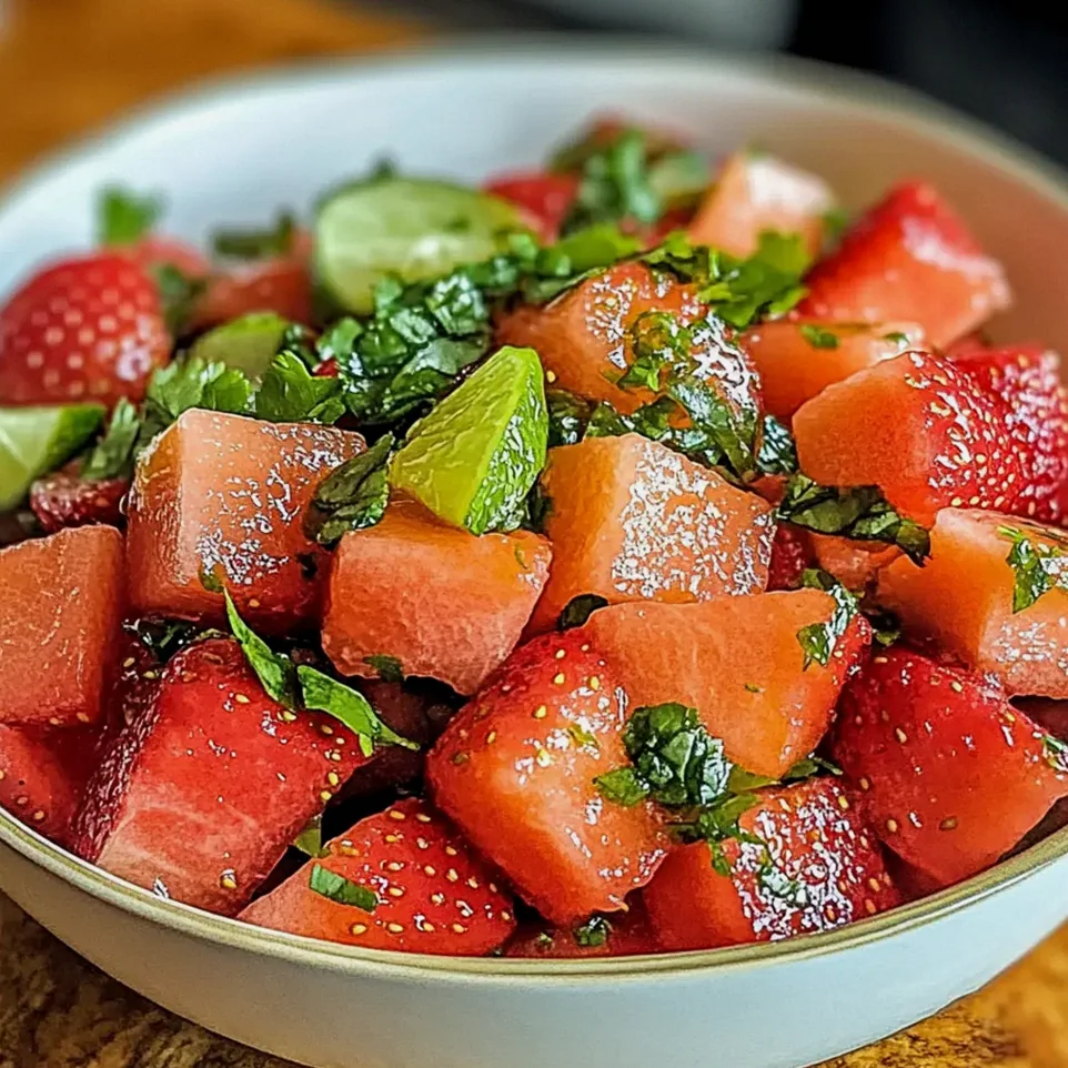 Erdbeere Wassermelone: Erfrischender Salat für den Sommer – Schritt 1