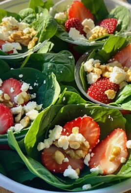 Erdbeeren Spinat Salat für frische Genussmomente