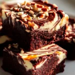 Frischkäse Brownies mit Karamell oder Nuss Topping – Lecker!