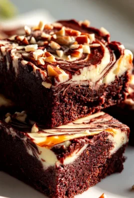 Frischkäse Brownies mit Karamell oder Nuss Topping – Lecker!