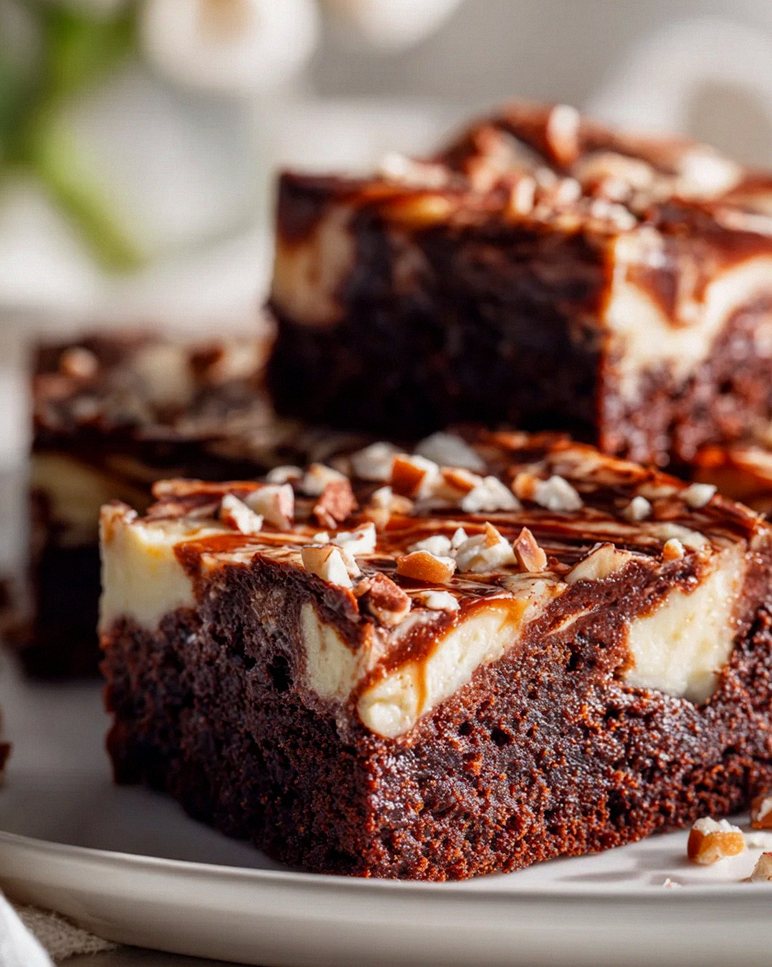 Frischkäse Brownies mit Karamell oder Nuss Topping – Lecker! – Schritt 2