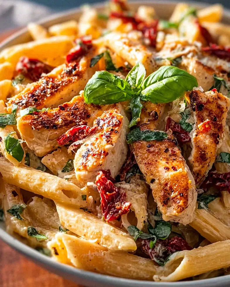 Leckere Marry Me Chicken Pasta für romantische Abende