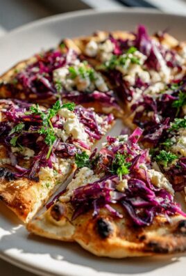 Leckeres Rezept: Fladenbrot mit Rotkohl und Ziegenkäse