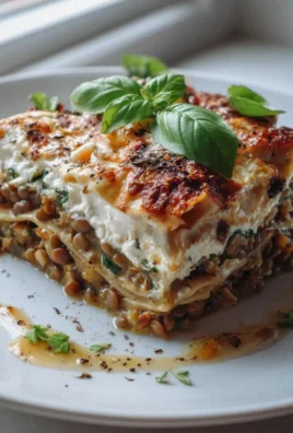 Proteinreiche Gemüse-Lasagne mit Linsen und Ricotta
