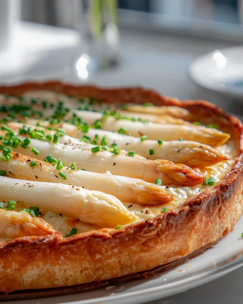 Spargel Tarte mit Frischkäsefüllung – Ein Genuss für Feinschmecker!