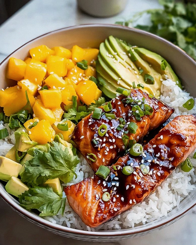Teriyaki Lachs Reisschüssel mit Mango – Ein Genuss fürs Herz! – Schritt 2