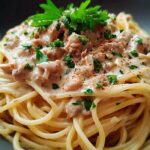 Thunfisch-Sahne-Soße mit Spaghetti