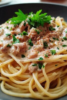 Thunfisch-Sahne-Soße mit Spaghetti