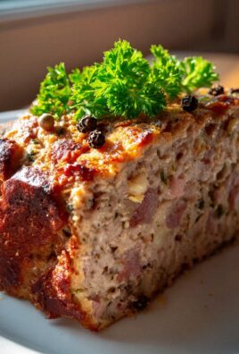 Traditioneller deutscher Potthucke mit Rinderschinkenstücken