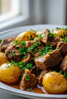 Zartes Slow Cooker Rindfleisch mit Knoblauchbutter & Kartoffeln